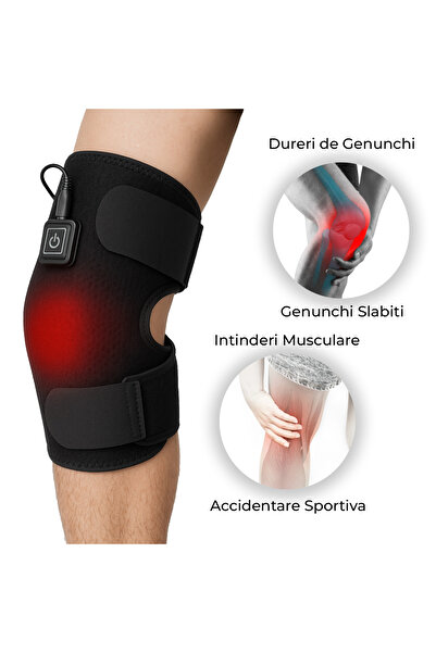 OEM Orteză încălzită pentru genunchi, 3 niveluri de căldură, alimentată prin ...