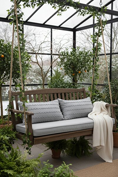 Madame Dower Wave Collection Gray 2-Piece Pillowcase 50X70 cm - Linen Floor Nordic Stripe