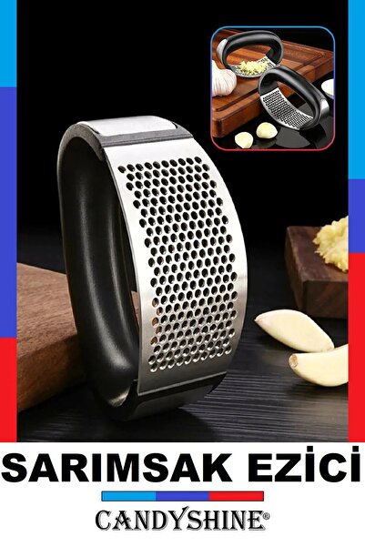 CandyShine Paslanmaz Çelik Sarımsak Ezici Lüx Ergonomik Sarımsak Ezici Pratik...