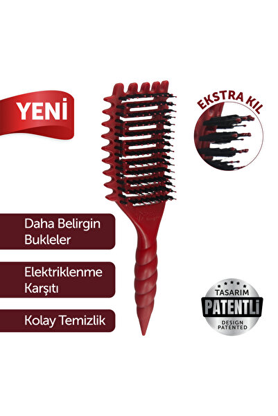 PROCO Beauty Pro Curly Kıvırcık Saçlar İçin Bukle Belirginleştirici Saç Fırça...