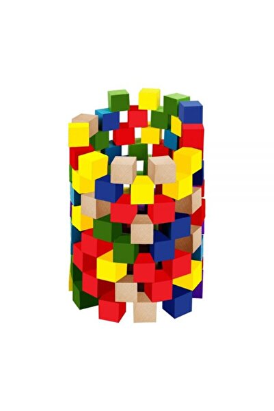 ONYIL Wooden Cubes Game Balance Educational Learning Toy 100 Pieces