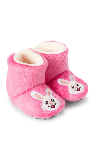 pufien Çocuk Panduf, Bebek Ev Botu, Hayvan Desenli Sevimli Nakışlı Bebek Panduf