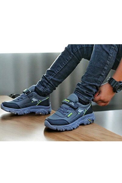 onexsports Children's Unisex Sole Water Repellent Fabric Velcro Trekking Outdoor Sports Shoes – Non-Slip Flexible Sole