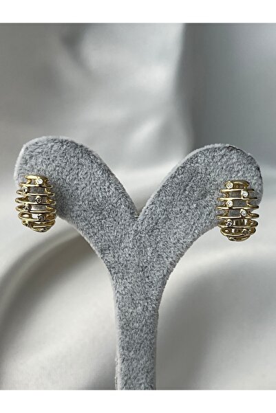 yeknova Xuping 14k Gold Rengi Kovan Şerit Model Zirkon Taş Detay Kararmaz Kad...