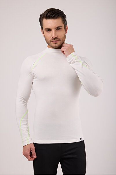 Scorp Ανδρικά θερμικά εσώρουχα Thermo-Fit Top Ski Underwear Ecru White Neon