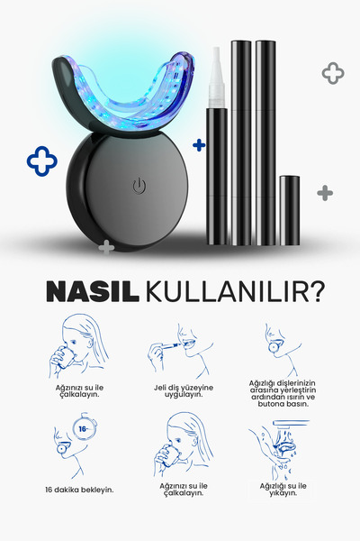 MOEN Profesyonel Diş Beyazlatma Seti 16 Led
