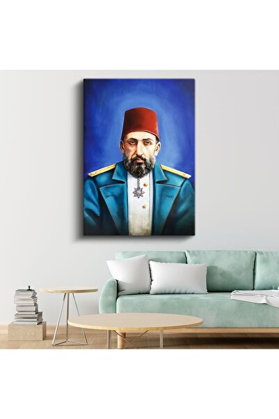 Tablofest Osmanlı Padişahları - Sultan II. Abdülhamid Portresi Kanvas Tablo