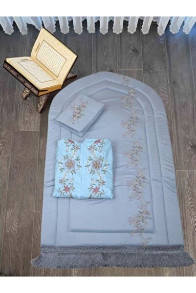 lamsat fn Prayer set consisting of a padded embroidered sponge prayer rug wit...