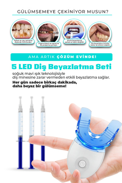 smileshop Diş Beyazlatıcı Set 5 Led