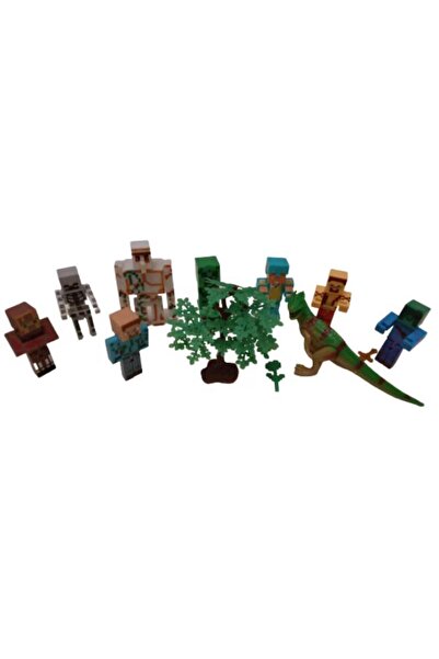 MINECRAFT 9-Figure Set with Accessories, Multicolor, 3+ years