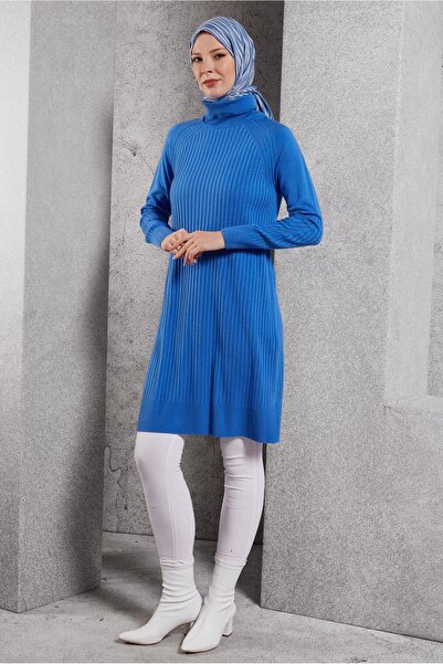 Alvina Ankle Collar Knitting Tunic 44930