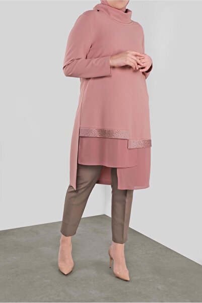 Alvina Stone Printed Chiffon Detailed Tunic 20118