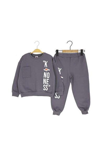 atabay طقم علوي وسفلي من خيطين من نوع ŞİMŞEKLİ بلون أنثراسيت