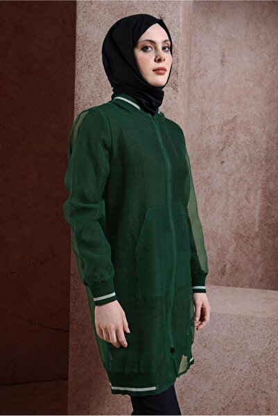 Alvina سترة من التول بتفاصيل شريطية 44306