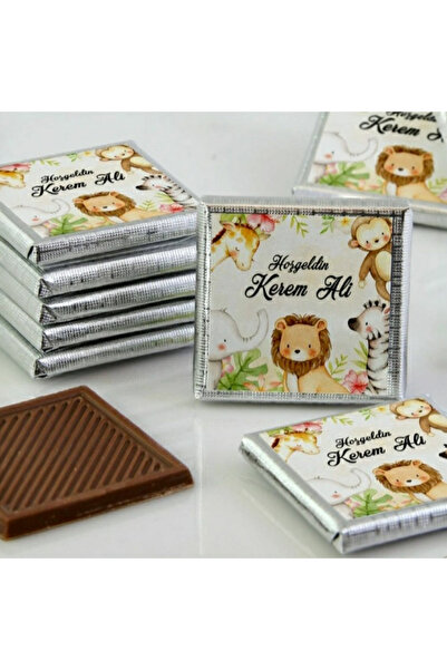 fırsatlar diyarı Etichetă de ciocolată pentru bebeluși cu tema Safari - Etich...