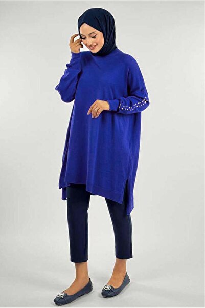 TRENDTESETTÜR ΓΥΝΑΙΚΕΙΟ ΣΚΟΥΡΟ ΜΠΛΕ (S μπλε κοβαλτίου ΤΟΥΝΙΚ ΜΕ ΠΕΡΛΕΣ ΛΕΠΤΟΜΕΡΕΙΕΣ T 90381