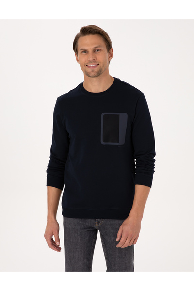 Pierre Cardin Lacivert Regular Fit Bisiklet Yaka Sweatshirt 50317658-VR033