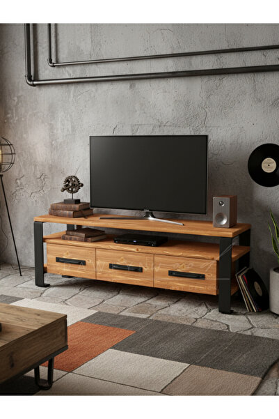 raweyn SEA DOĞAL AHŞAP ÇEKMECELİ TV ÜNİTESİ - 110cm