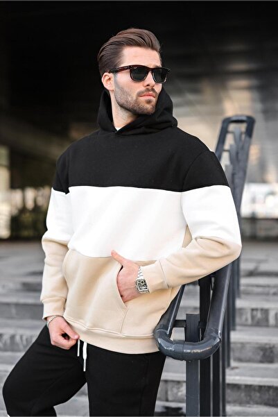 Madmext Ανδρική αθλητική φόρμα με μαύρη κουκούλα 5926