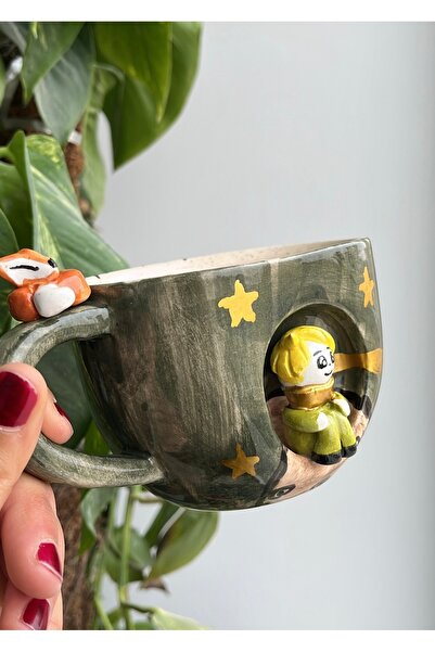 visera Handmade Khaki Green Prince Figurine Mug