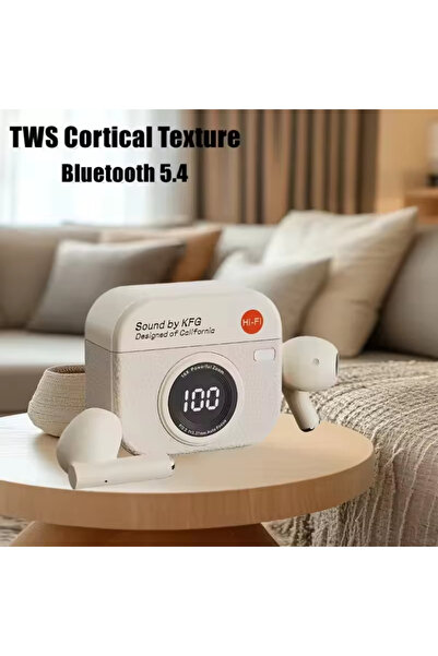 Generic TWS Wireless Bluetooth Headphones Sport Stereo Earbuds Retro Camera Style