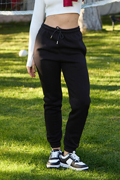 Fulla Moda Φούτερ Jogger με 3 τσέπες με κορδόνια