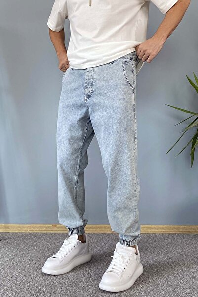 Alışveriş Sokağı Boyfriend Jogger Jeans with Elasticated Cuffs