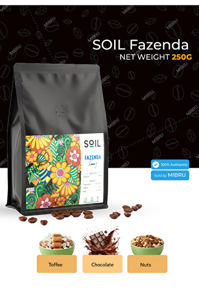 SOİL Specialty Coffee Beans for V60 and Espresso Corps Roasted بن Brazil Fazenda (250g)