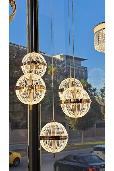 MAZEL AYDINLATMA Mazel Kumandalı Üç Renk Modern Led Sarkıt Avize