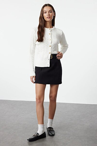 ribana سترة صوفية محبوكة بتفاصيل محبوكة