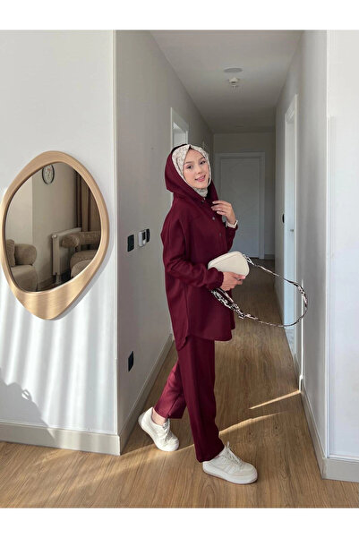 Mihran Butik Lena Modal Fabric Snap Detail Women's Hijab Two-Piece Set