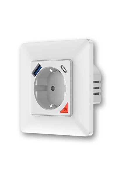 OEM Smart WiFi Wall Socket with USB-C & USB-A Fast Charging, Compatible with Alexa & Google Assistant