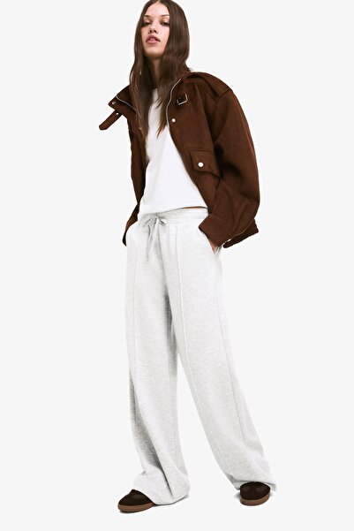 Bershka Yumuşak wide leg pantolon