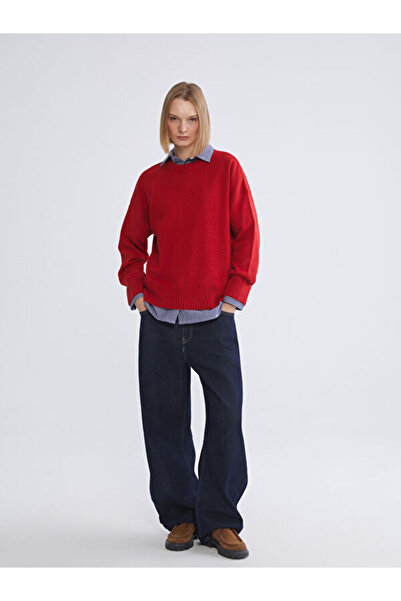 LC Waikiki Crew Neck Oversize Women's Knitwear Sweater