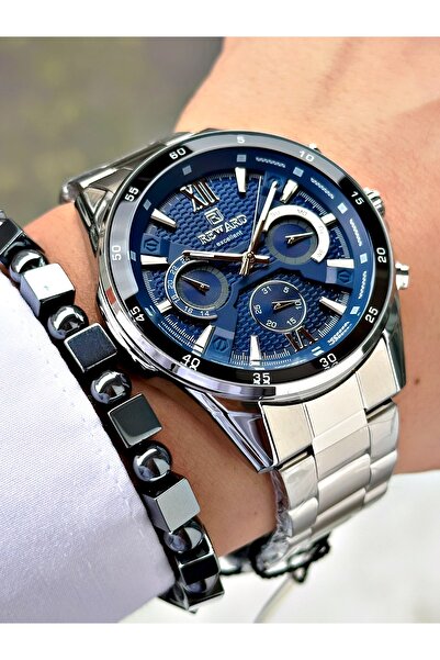Reward Silver Color Functions Active Steel Strap Men's Wristwatch + BRACELET WITH GIFT