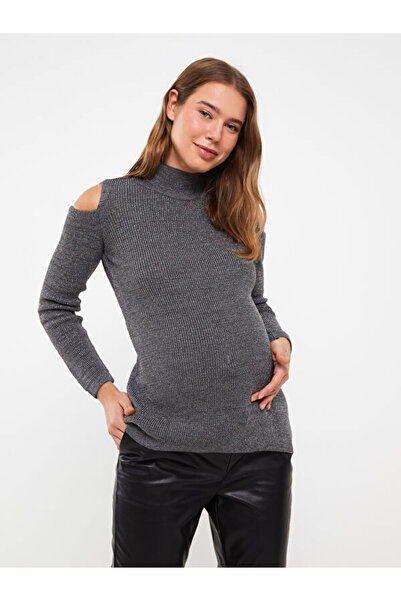 LC Waikiki Half Turtleneck Straight Long Sleeve Maternity Sweater