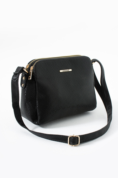 Sanmorris Geantă crossbody cu 3 compartimente și curea reglabilă