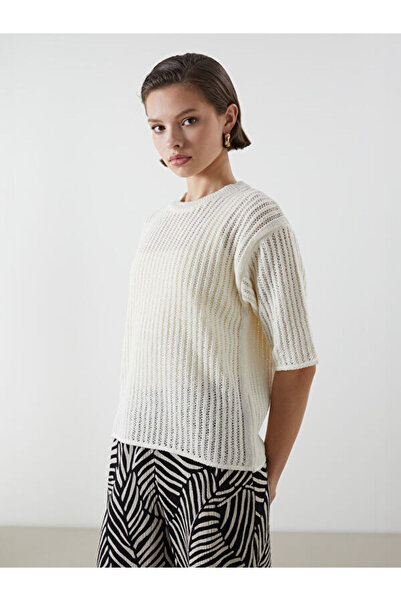 LC Waikiki Crew Neck Openwork Women's Knitwear Sweater