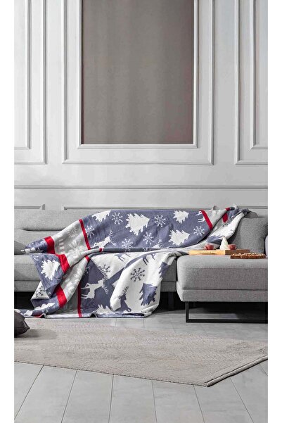 Storish Winter Çift Kişilik Battaniye Blue