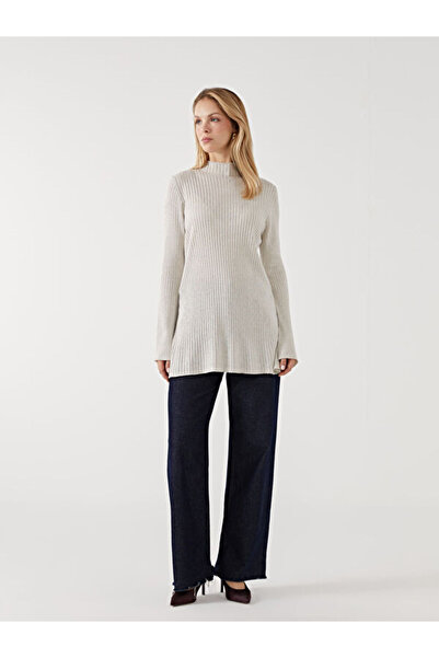 LC Waikiki Half Turtleneck Shiny Looking Women's Knitwear Tunic