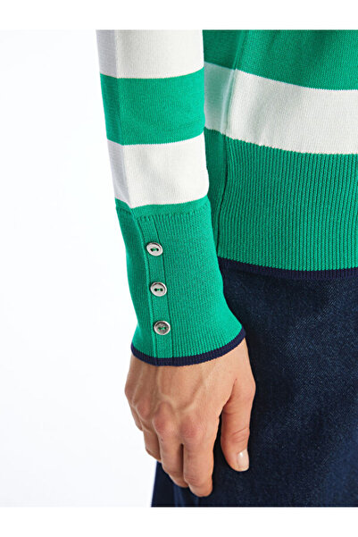 LC Waikiki Crew Neck Color Blocked Women's Knitwear Sweater