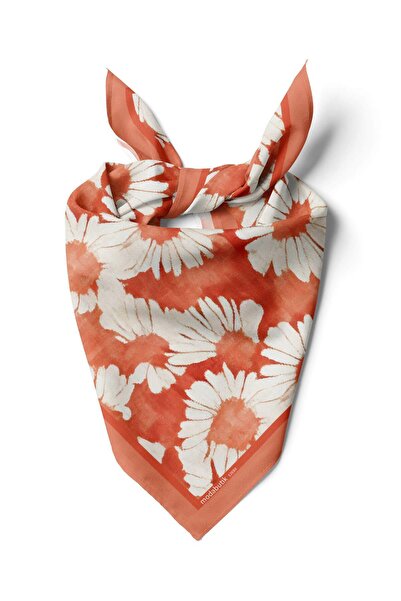 Modabutik ORANGE WATERCOLOR TASARIM BANDANA