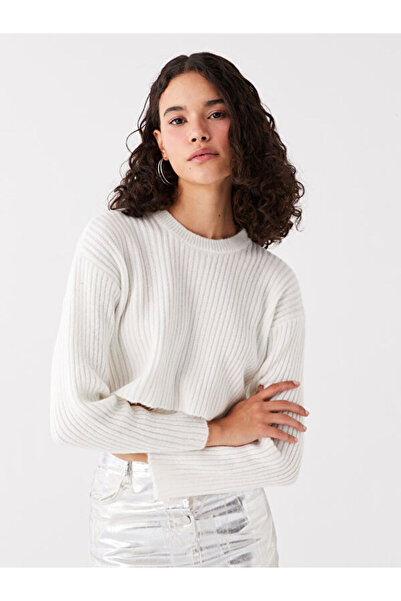 LC Waikiki Crew Neck Crop Women's Knitwear Sweater