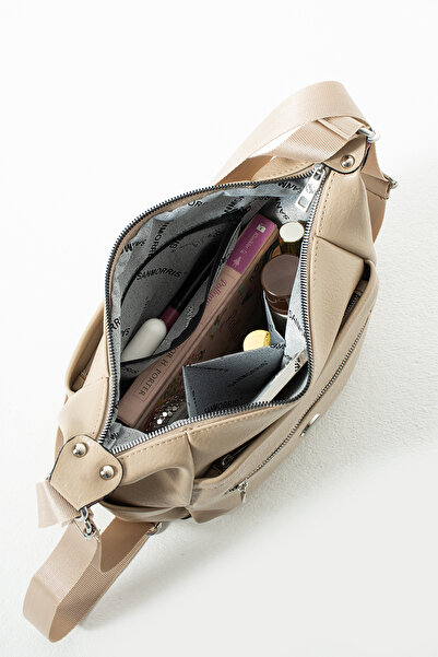 Sanmorris Women's 4-Compartment Faux Soft Leather Shoulder and Backpack