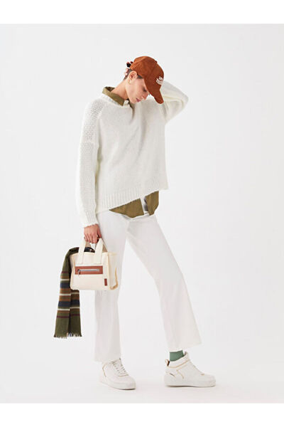 LC Waikiki Half Turtleneck Self Patterned Long Sleeve Women's Knitwear Sweater