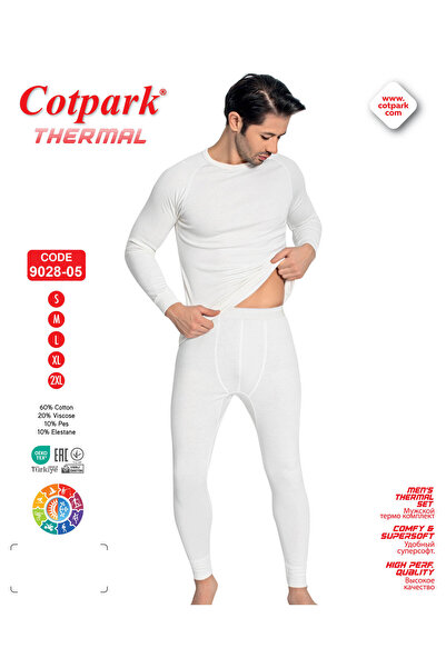 Cotpark Men's Thermal Underwear Set - Ecru 9028