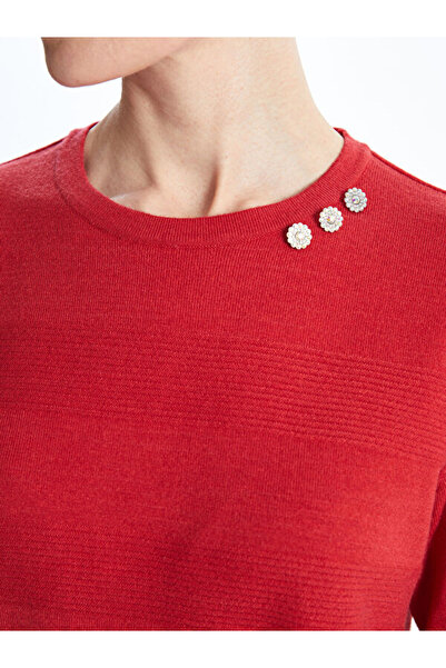 LC Waikiki Crew Neck Textured Women's Knitwear Sweater