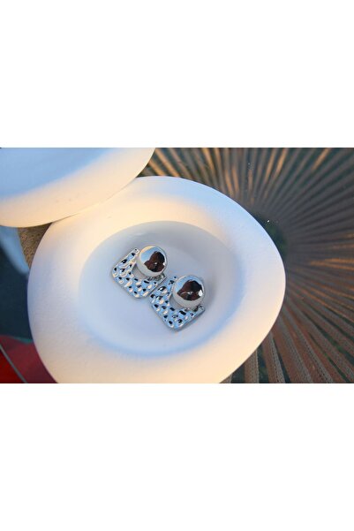 Aksesuar Steel Earring Button Plate