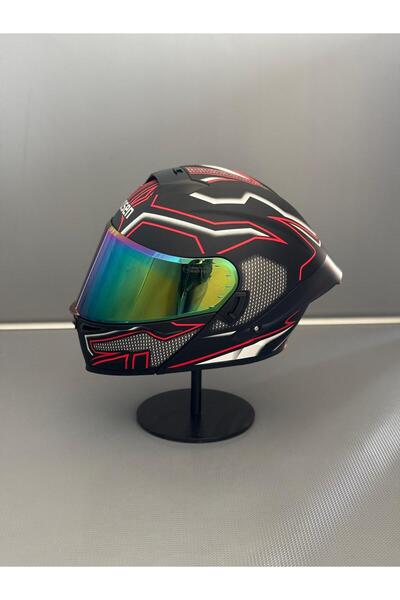 WOSEN Ws-202 Güneş Vizörlü Çene Açılır Kask (Siyah Vizörlü) C1