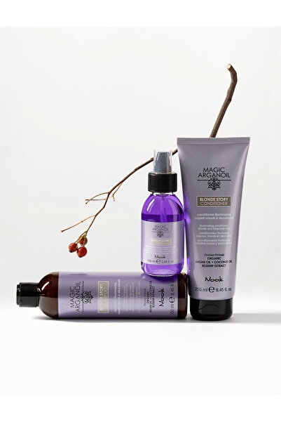 Nook Blonde Story Sarı Gri Saçlar İçin Sülfatsız Argan & Kuşburnu Özlü Renk Koruyucu Mor Şampuan 1000ml